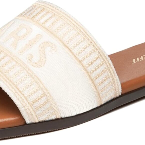 Shoes - Women’s Flat Sandals Comfortable Summer Slip-On Dressy Shoes Size 8